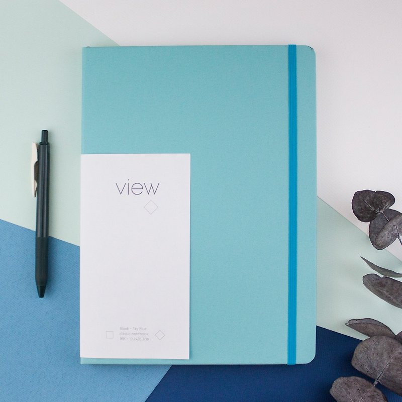 眼色 VIEW 經典筆記本 - 鋼筆可用 - 16K 天藍 - 筆記本/手帳 - 紙 藍色