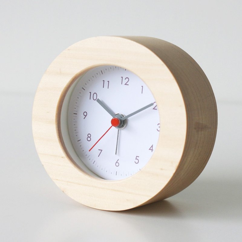 Wooden Round Pure Alarm Clock