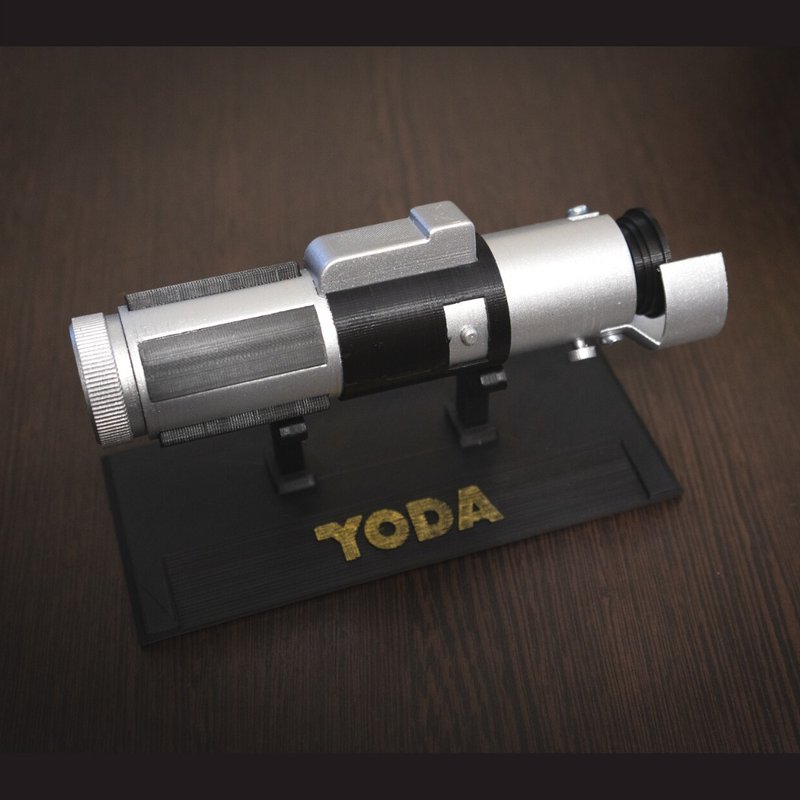 Yoda Custom Lightsaber Cosplay Prop - Star Wars Replica - 擺飾/家飾品 - 塑膠 銀色