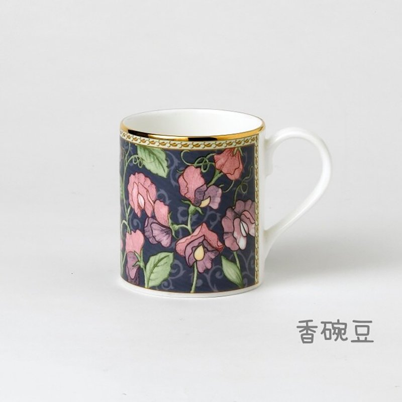 英國 RK | 經典Classic Collection 280ml金邊骨瓷杯香碗豆 - 其他杯子 - 瓷 多色