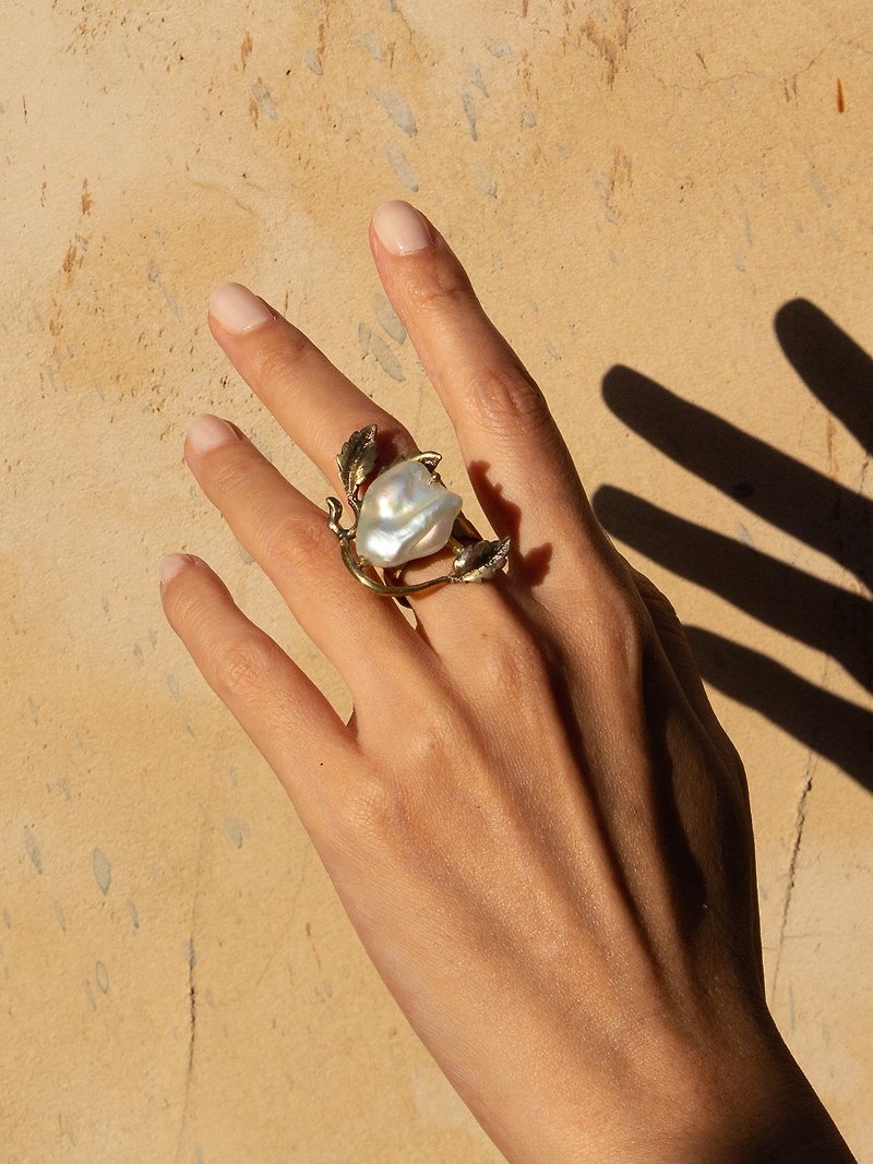 Secret Garden Baroque Pearl Ring - แหวนทั่วไป - ไข่มุก 