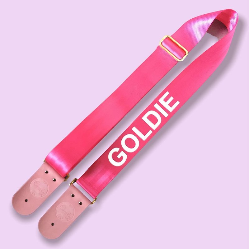 Personalized Custom Guitar Strap - Guitar Accessories - Nylon Pink