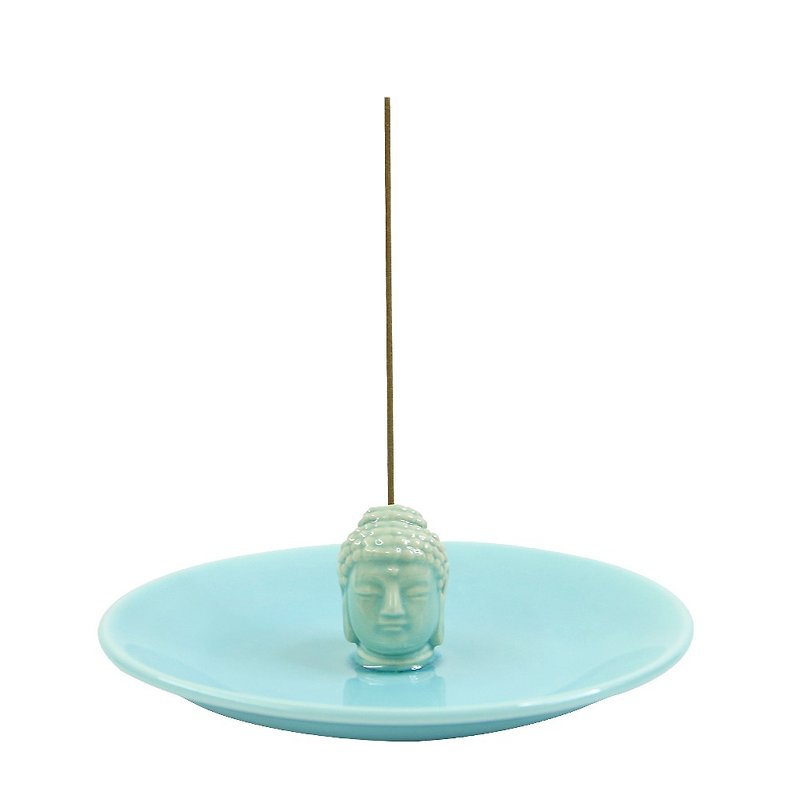MOXK STUDIO BUDDHA INCENSE HOLDER - Candles & Candle Holders - Pottery Green