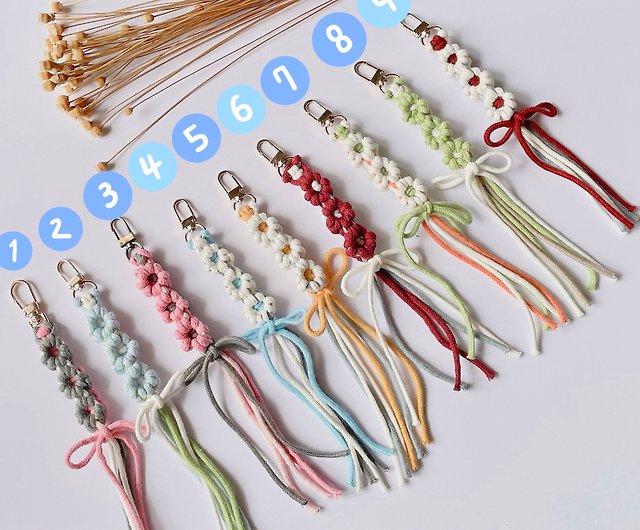 Macrame DIY material package] Hook and hook key ring / strap / knitting  introduction recommendation - Shop littlewhilestudio Knitting, Embroidery,  Felted Wool & Sewing - Pinkoi
