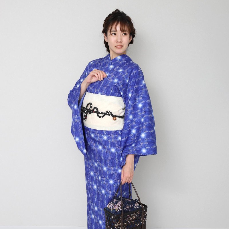 日本 和服 梭織 女性 浴衣 腰封 2件組 F Size x02-12a yukata - 其他 - 棉．麻 紅色