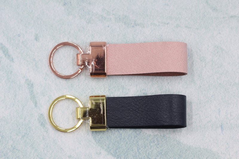 Customized gift Taiwan handmade genuine leather key ring set of 2 - ที่ห้อยกุญแจ - หนังแท้ 