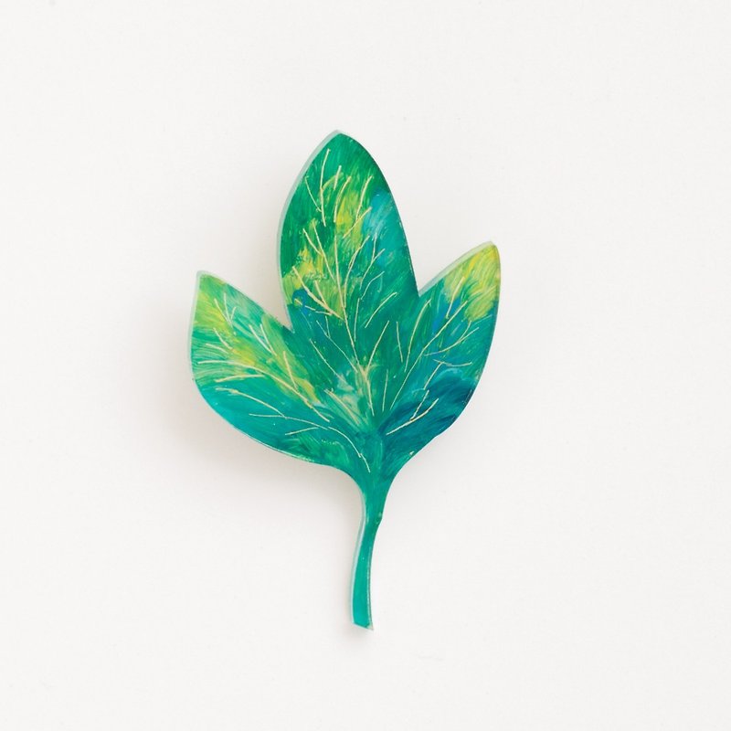 Picture of brooch [leaf] - Brooches - Acrylic Green