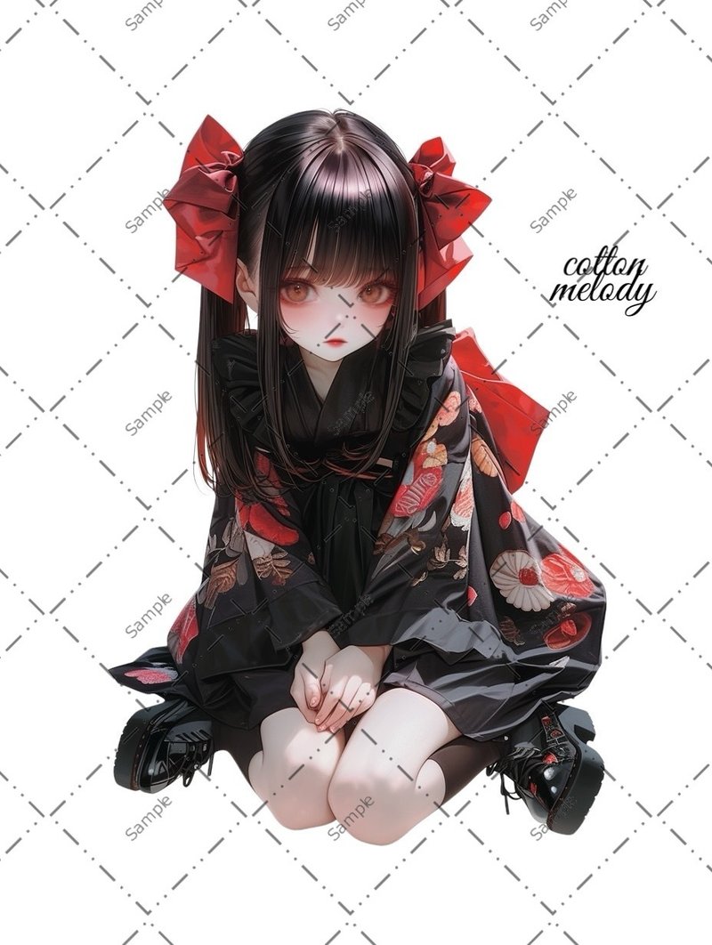 original sticker no.1531 人物ステッカー オリジナルステッカー 人物ステッカー 女の子ステッカー オリジナル人物ステッカー - 貼紙 - 紙 