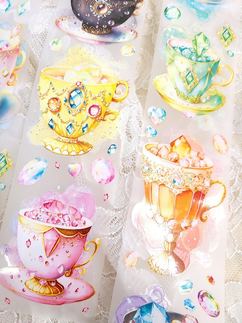 Jewel teacup 6CM PET masking tape - มาสกิ้งเทป - กระดาษ 