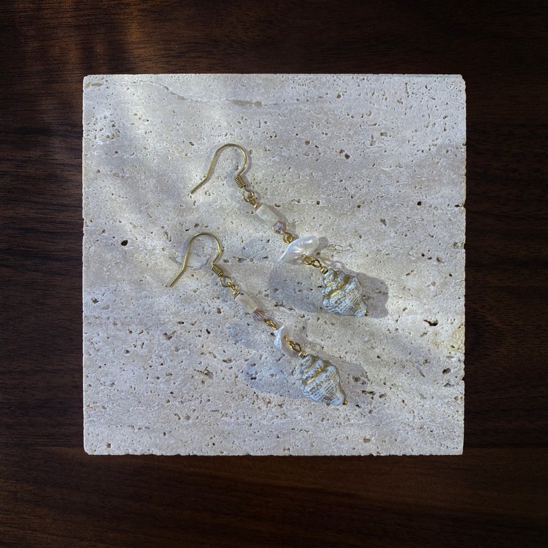 Atelier Pluton實驗序號 | PL466 - 耳環/耳夾/耳骨夾 - 玻璃 白色