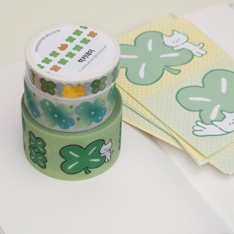 包裝－幸運草組合 - 貼紙 - 紙 綠色