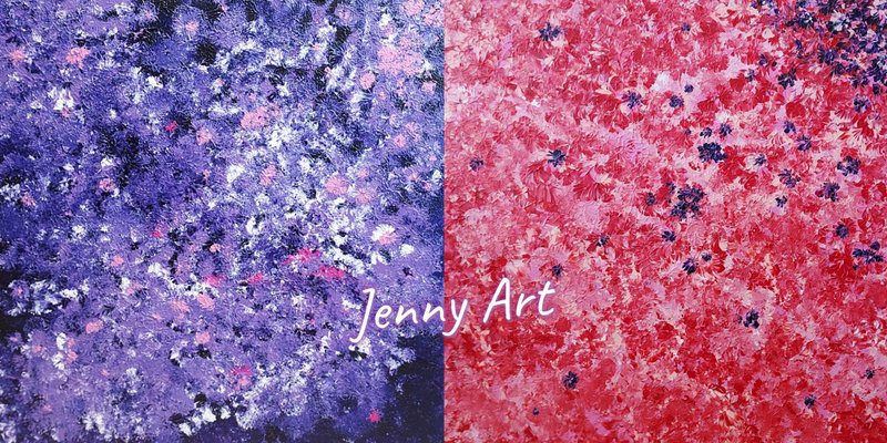 【大紅大紫】 無框畫 抽象畫 畫作 掛畫 居家擺設 居家生活 - 海報/掛畫/掛布 - 其他材質 紫色