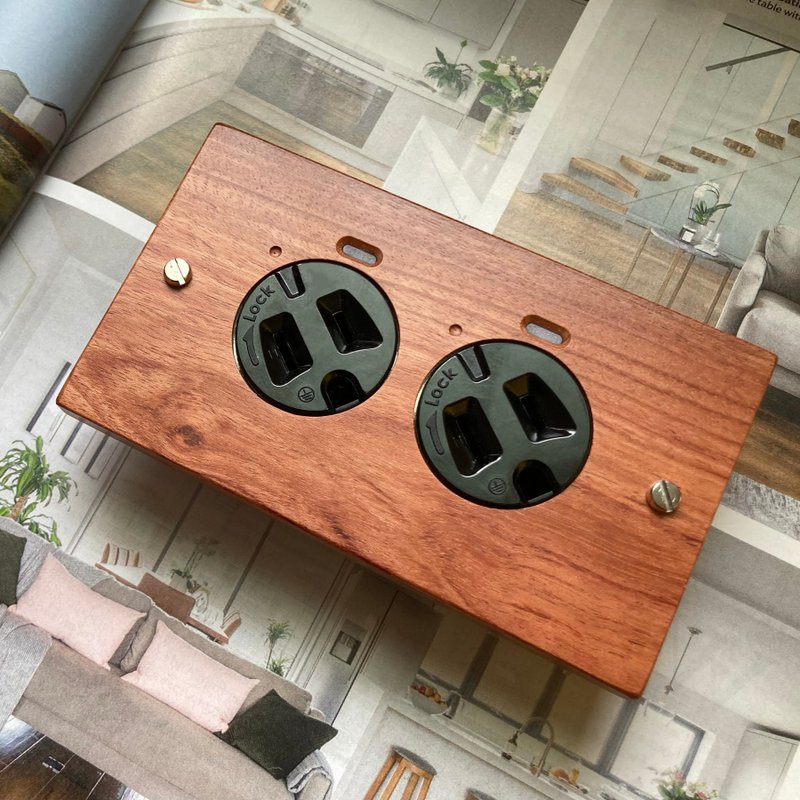 Elevon Anti Loosening Locking Wood Wall Outlet Series Rosewood - ตกแต่งผนัง - ไม้ สีนำ้ตาล