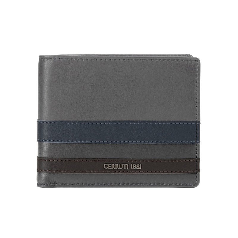 CERRUTI 1881 Limited edition 20% off top quality calfskin 12 card short clip brand new counter display - Wallets - Genuine Leather Gray