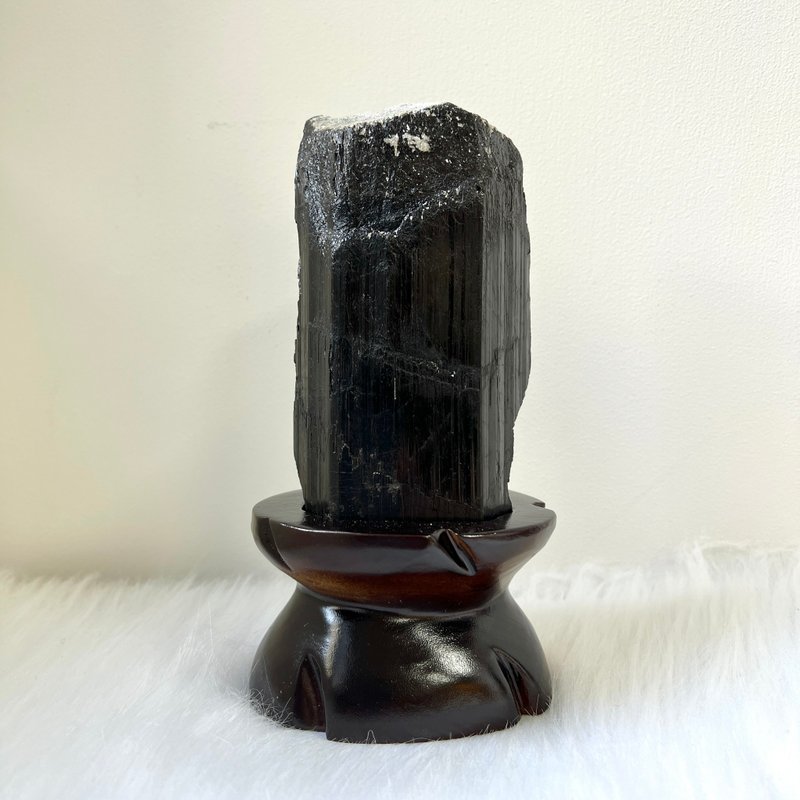 黑碧璽原石連訂造底座 | 水晶 | 水晶原石 | 水晶擺件 - 擺飾/家飾品 - 水晶 黑色