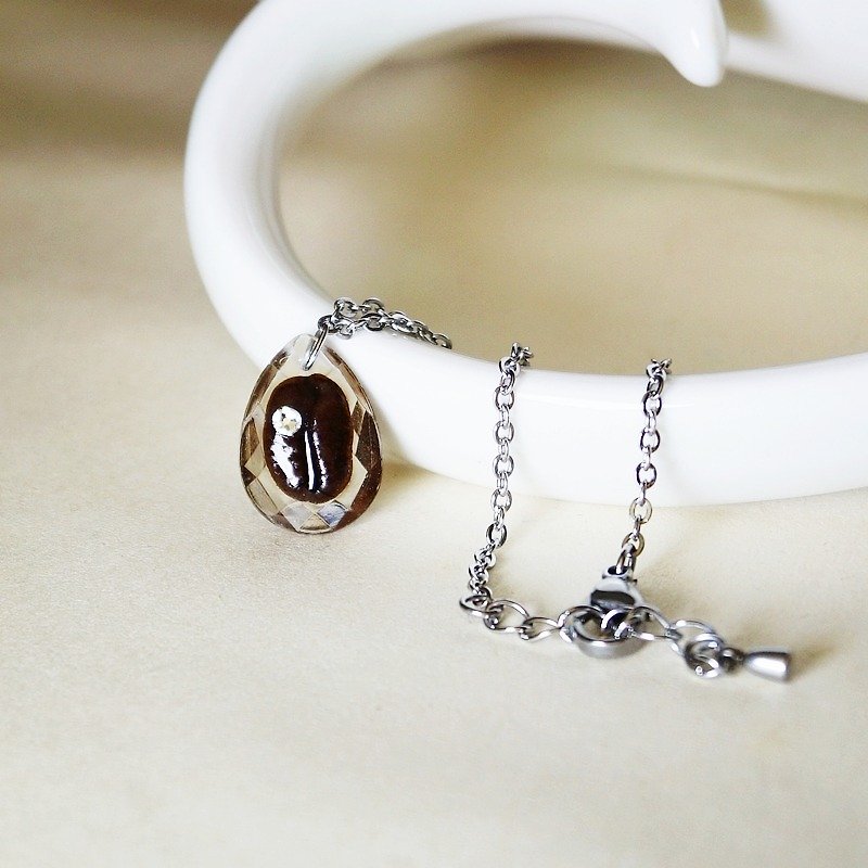 Coffee Drop (Coffee Drop) Bracelet Real Coffee Bean Creation Customized Bracelet Waterproof - Bracelets - Other Metals Silver