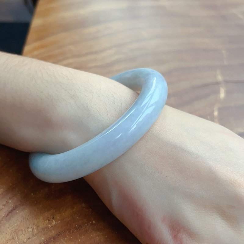 紫羅蘭翡翠手鐲 | 18.5圍 | 天然緬甸玉翡翠A貨 | 送禮 - 手鍊/手環 - 玉石 多色