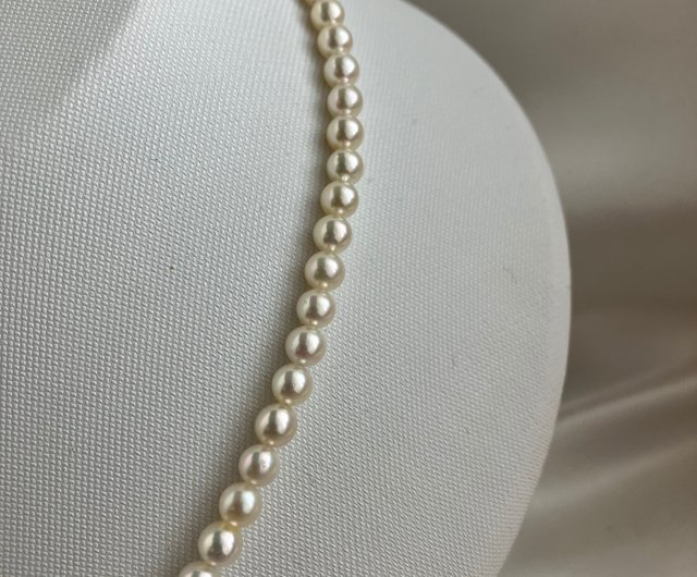 K18WG スライド式アジャスター付き アコヤ真珠ベビーパール ネックレス K18WG スライド式アジャスター付き アコヤ真珠ベビーパール