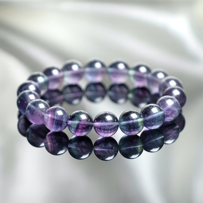 #184 One Picture One Object/11mm Unicorn Fantasy Stone Natural Crystal Bracelet Violet Blue Stone Glass - Bracelets - Crystal 