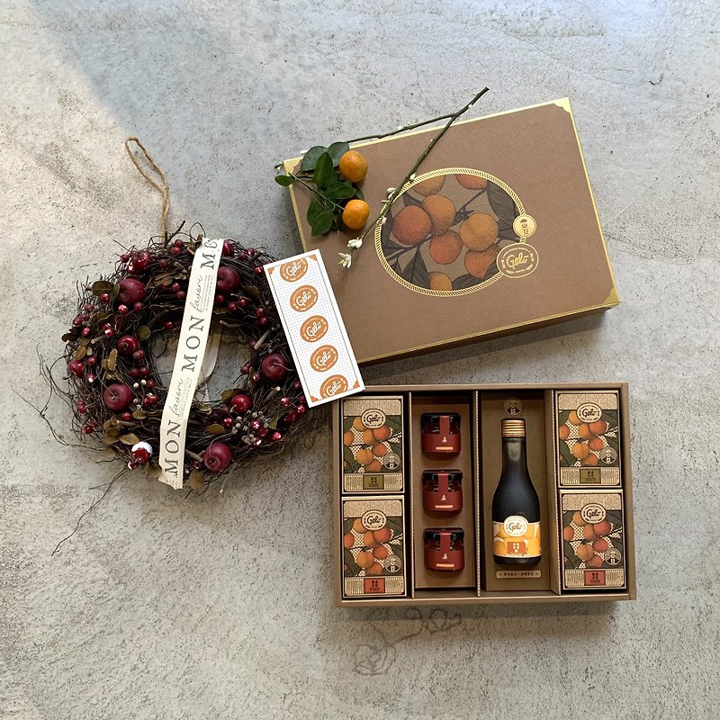 Ju Feng gift box L23 (kumquat series + kumquat fruit tea 50g*3 pieces + optional combination) - with carrying bag - Cake & Desserts - Fresh Ingredients 