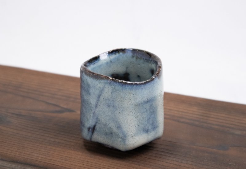 Aohai series 2023 Sake Guinomi 2 - Bar Glasses & Drinkware - Pottery Blue