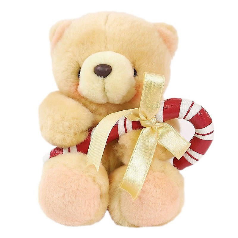 4.5吋 Candy Cane Bear [Hallmark-ForeverFriends Christmas Series] - ตุ๊กตา - วัสดุอื่นๆ สีกากี