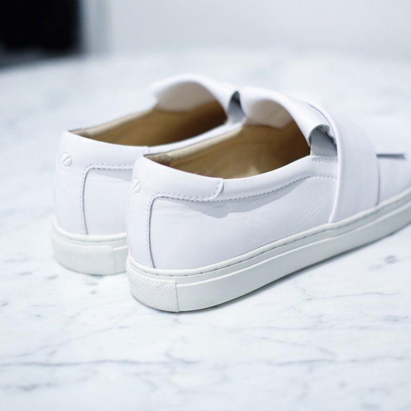 Placebo white calfskin silp-on - Women's Casual Shoes - Genuine Leather White