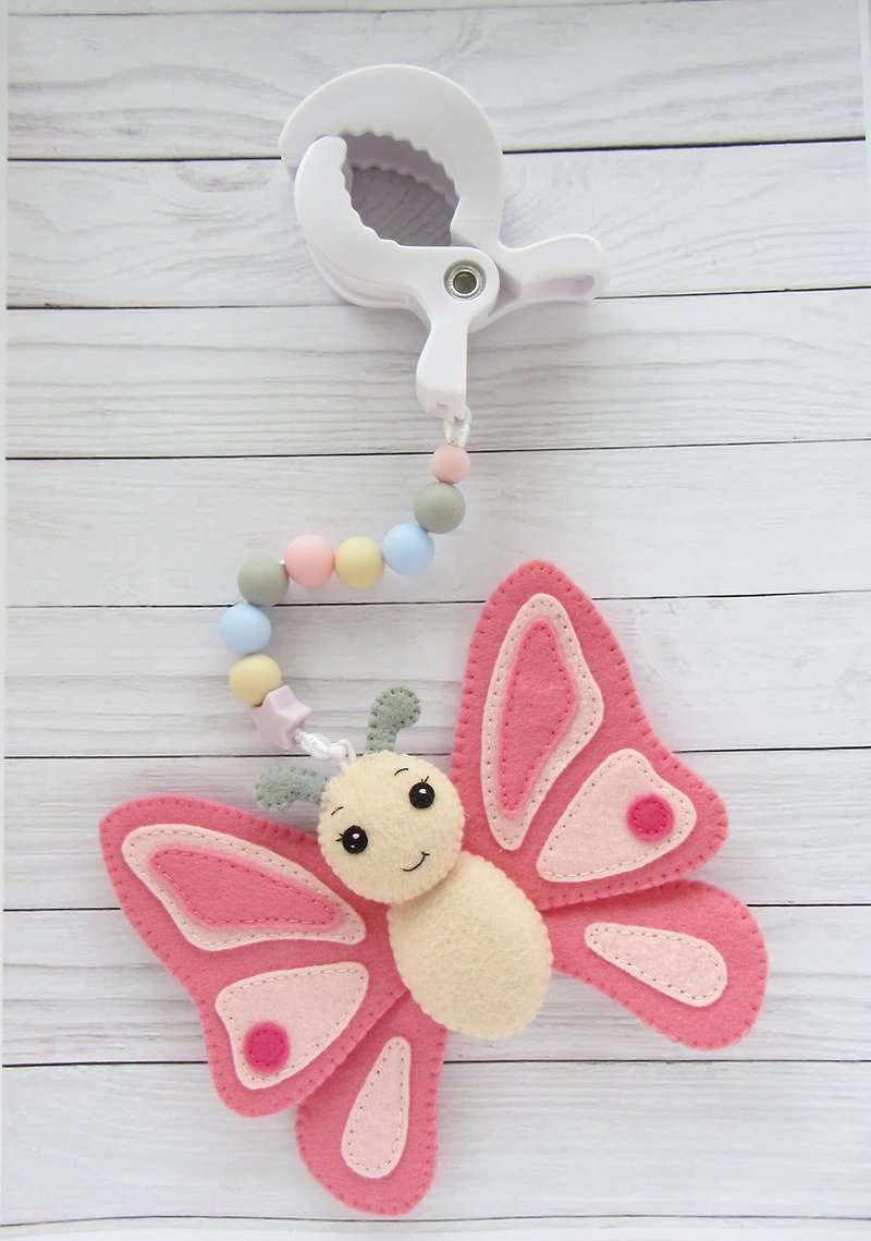 Butterfly  toy for baby carriage, for baby car seat, Newborn Present