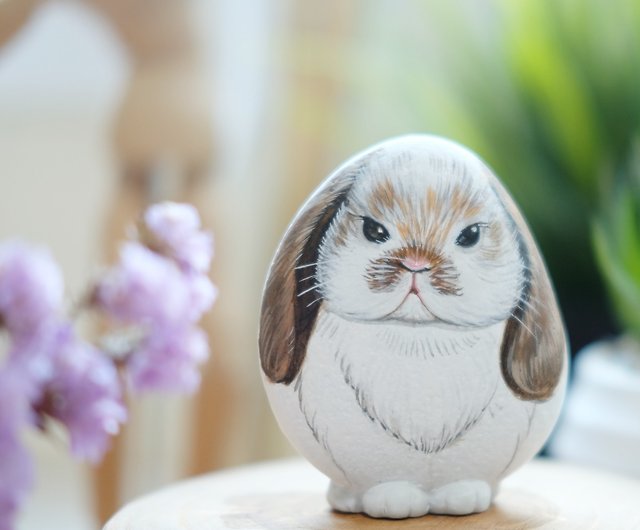 ウサギ アクリル画 動物 絵 - 美術、工芸品
