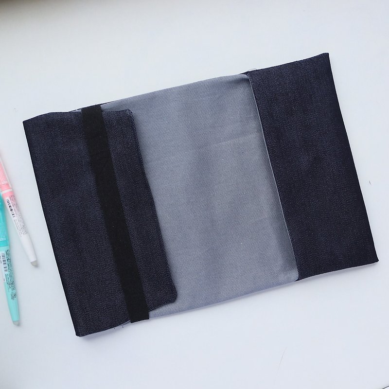 [Denim] Shuyi Cloth Adjustable Shuyi Handmade Shuyi A5 A6 B6 20K 16K - Book Covers - Cotton & Hemp 