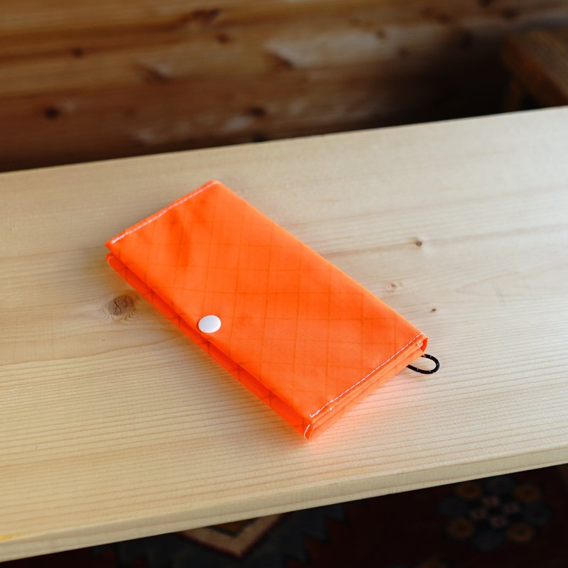 Orange・Flat Long Wallet/Outdoor・Camping・Mountaineering・Ultralight・Thin Long Wallet・Mini Wallet・Waterproof・slowhike・LW-01 - Wallets - Eco-Friendly Materials Orange