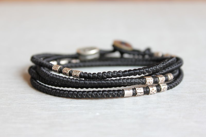 C.Chun Handmade Design Jewelry 4-loop braided Wax thread bracelet 9 colors