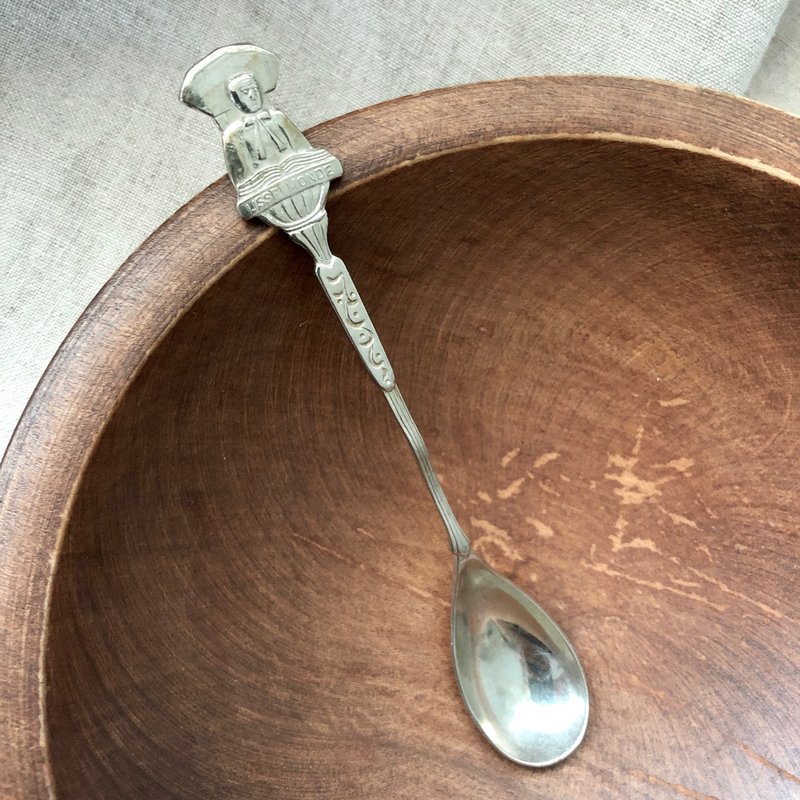 Vintage荷蘭製紀念湯匙 鹿特丹IJsselmonde 鍍銀茶匙/小湯匙 - 刀叉/湯匙/餐具組 - 銀 