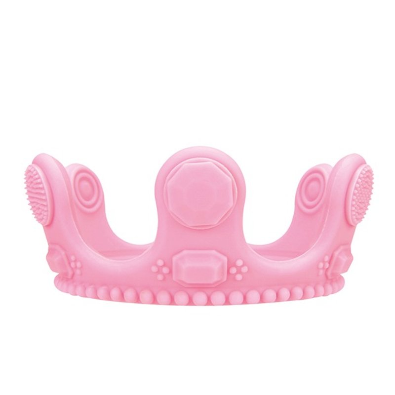 Crown Little Bit Silicone Teether - Pink