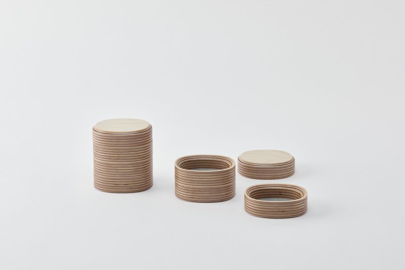 木頭 居家收納/收納盒/收納用品 紅色 - Plywood Laboratory 飾品盒 tower 橢圓形 收納盒 酒紅色
