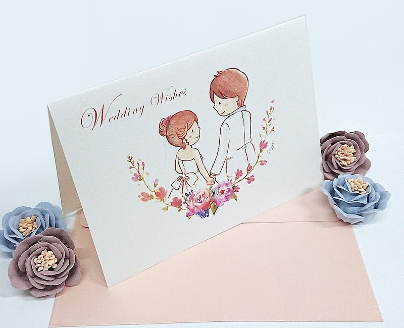 Wedding Wishes / 結婚新婚祝賀卡 - 卡片/明信片 - 紙 