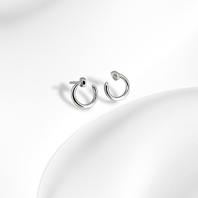 925 sterling silver | small round hook_earrings - ต่างหู - เครื่องประดับ 