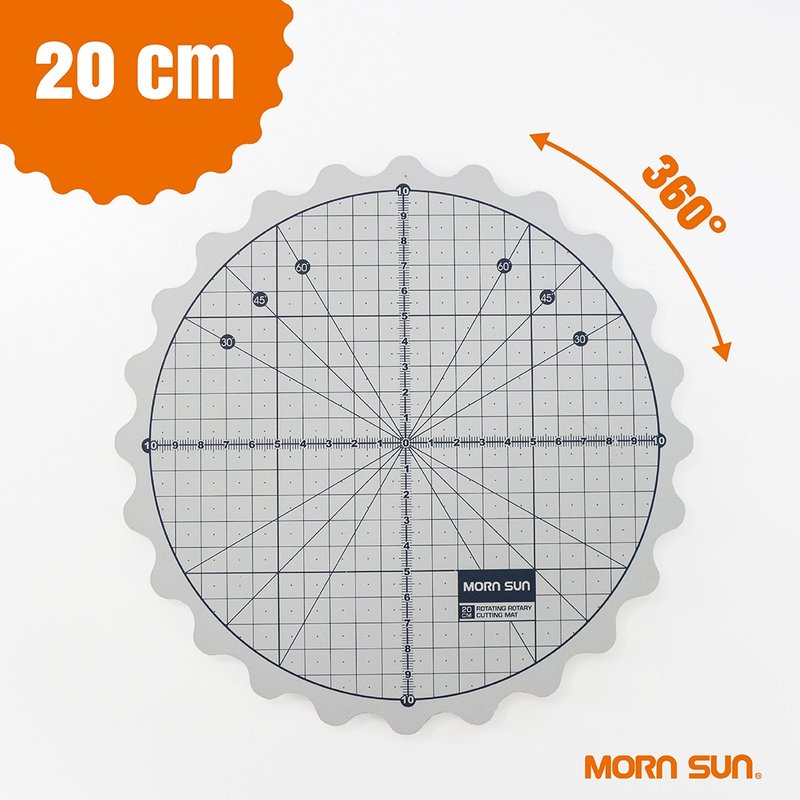回転式パッチワークカッティングマット（直径20cm / 8インチ） - その他 - プラスチック グレー