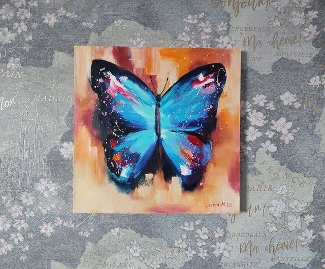 「レピドプテラ」｜絵画 原画 抽象画 動物画 蝶の絵 アート ドローイング アブストラクトな蝶は羽を広げる | 大村洋二朗 ｜インテリア絵画