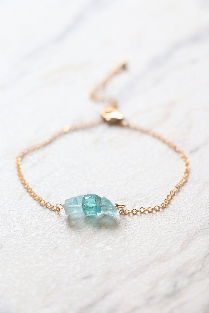 Blue apatite bracelet - rose gold / gold / silver plated bracelet