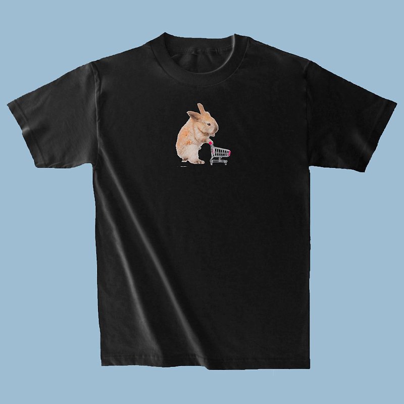 Whitee white T sloth design short-sleeved T-shirt shopping rabbit T-shirt TEE