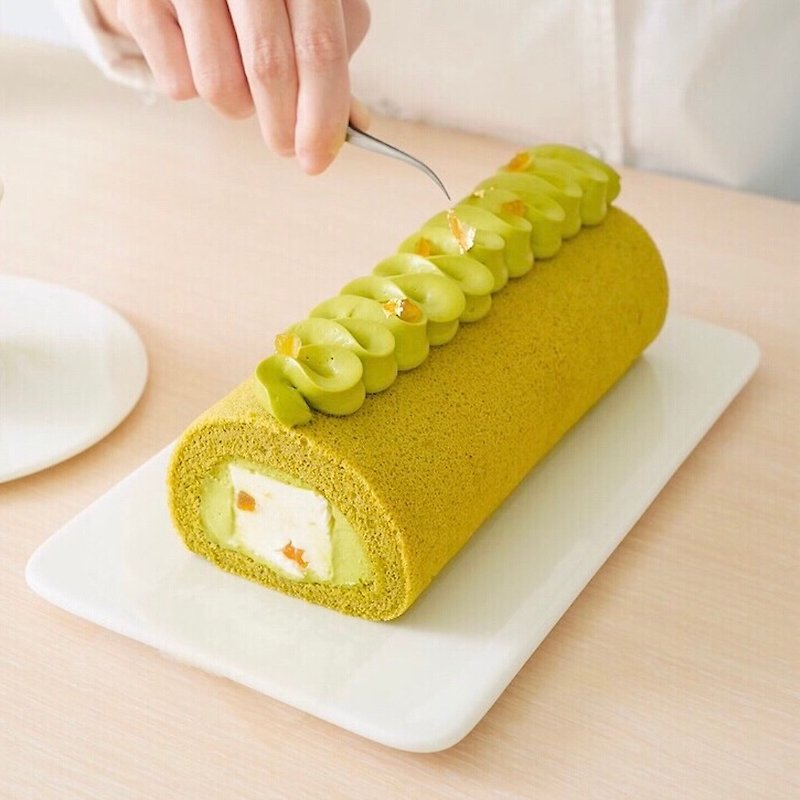 Jinxuan pomelo custard roll. Physical dessert course. Small class teaching - Cuisine - Fresh Ingredients 