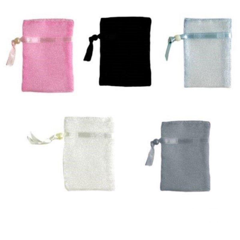 歐根紗袋抽繩 SS 尺寸 100 件 OEM 可能 5color - 居家收納/收納盒/儲物盒 - 聚酯纖維 白色