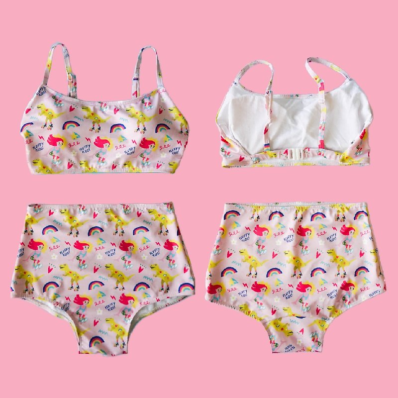 Fluffy kids  Swimwear // two pieces - 其他 - 其他材質 粉紅色