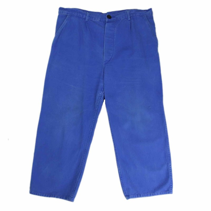 Tsubasa.Y Antique House 002 European Work Pants, Tooling Blue Trousers Work Pants - กางเกงขายาว - วัสดุอื่นๆ 