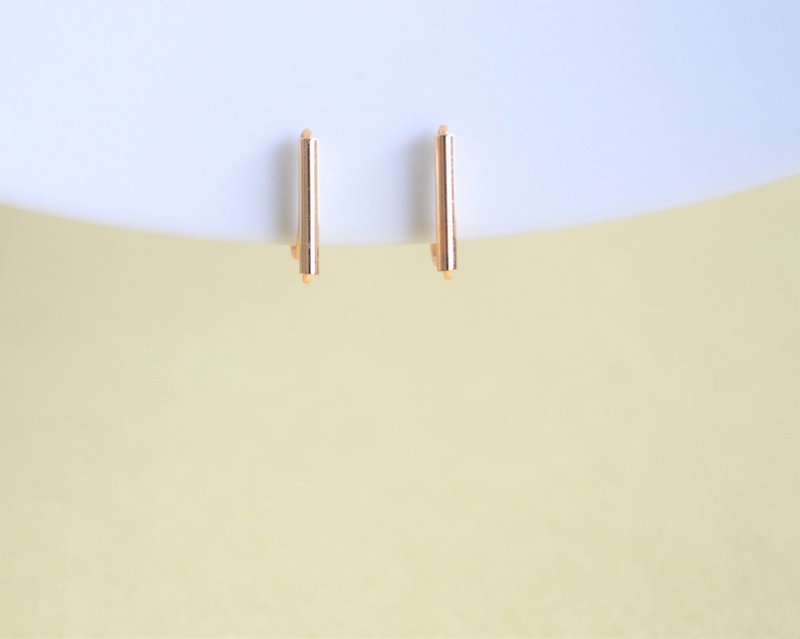 Painless earrings / small stick earrings earrings that are hard to get hurt - Earrings & Clip-ons - Other Metals Gold