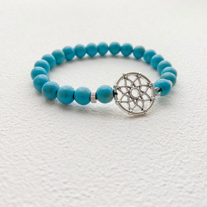 Dream Catcher·Blue | Turquoise | Dream Catcher | Crystal Mine Bracelet - สร้อยข้อมือ - หิน สีน้ำเงิน