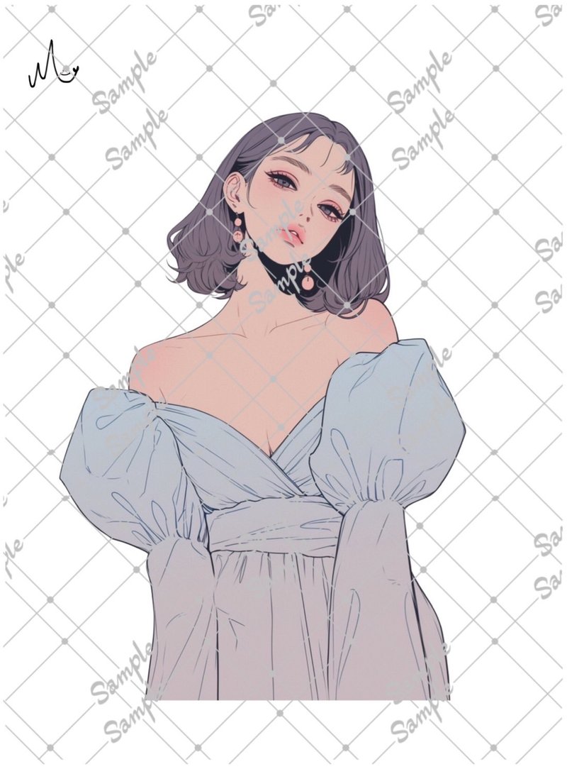 オリジナル人物ステッカー - 貼紙 - 紙 