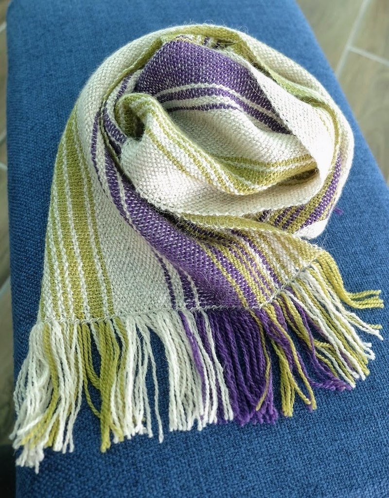 カリーナによる手織り| 70％アルパカ30％シルクスカーフ - マフラー・ストール - その他の素材 多色