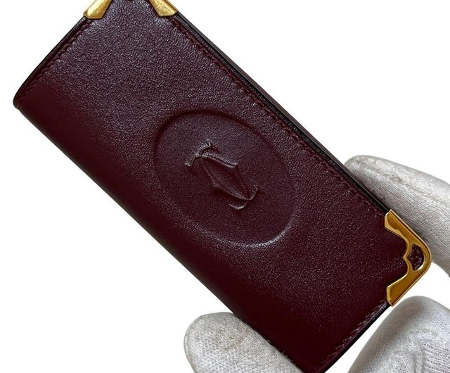 美品 Cartier カルティエ キーケース ボルドー レザー マストライン Cartier - Cartier カルティエ 4連 マストライン キーケース
